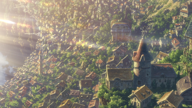 The beautifully depicted city of Orth overhangs The Abyss